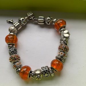 Orange theme Chamilia bracelet